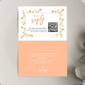 Pêcher Floral Élégant Mariage RSVP