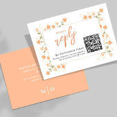 Pêcher Floral Élégant Mariage RSVP