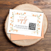 Pêcher Floral Élégant Mariage RSVP