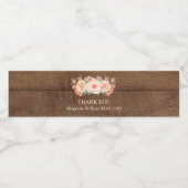 Pêcher Floral Rustique Bois Custom Étiquette boute (Étiquettes simples)