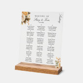 Pêcher Florals Élégant Mariage Siège (Angle)