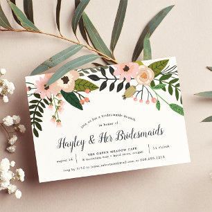 Pêcher la prairie Bridesmaids Brunch Invitation
