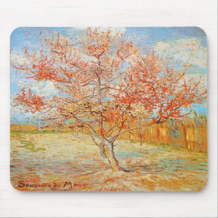 Pêcher rose de Van Gogh dans le tapis de souris d