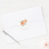 Pêcher Rose Mariage Favoriser Stickers (Enveloppe)