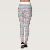 Pêcher Rouge Vert Tartan Motif Jogging Leggings (Dos)