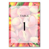 Pêches à l'aquarelle - numéro de table de mariage (Dos)