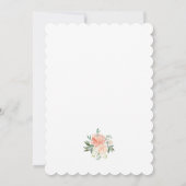 Pêches Et Baby shower De Crème Invitation Fille (Dos)