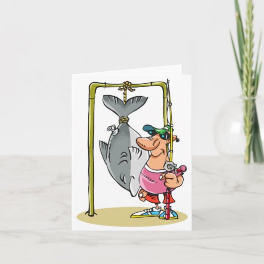 Pêcheur Avec Ses Cartes De Note De Capture (Devant)