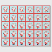 Pêcheur de Noël Papier cadeau d'enveloppement (Plat)