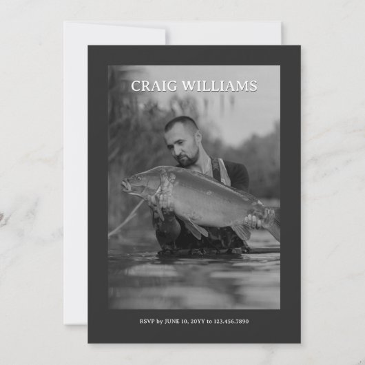 Pêcheur Invitation d'anniversaire, Magazine Pêche (Dos)