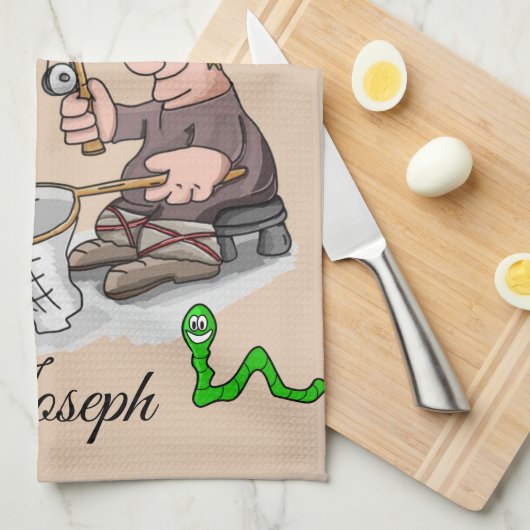 Pêcheur, Pêche Serviette à main de cuisine (Quart Plié)