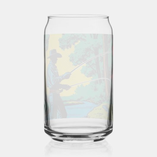 Pêcheur sur Riverbank Beer Can (Verso)