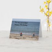 Pêcheurs à ma grand-mère Bonne carte d'anniversair (Fleur jaune)