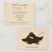 Pêcheurs Amateurs Hôtel Hébergement Cartes de ferm (Devant / Derrière)