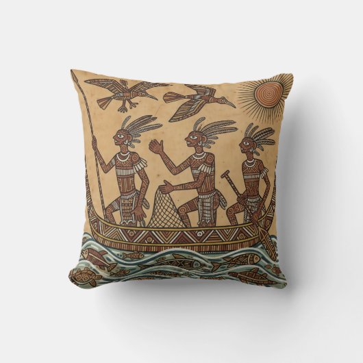 Pêcheurs primitifs jettent coussin (Recto)