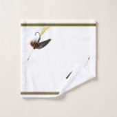 Pêcheurs rustiques Pêche à la mouche et truite (Gant de toilette)