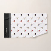 Pêcheurs Voler Pêche Mouches Gris Noir Blanc (Serviette à main)
