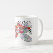 Pêchez la conception sur le blanc tasse de (Devant droit)