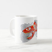 Pêchez la conception sur le blanc tasse de (Devant gauche)