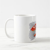Pêchez la conception sur le blanc tasse de (Gauche)