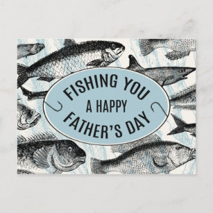 Pêchez-Vous Une Bonne Carte Postale Fête des pères