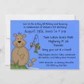 Pêchons sur mesure Invitation d'anniversaire (Dos)