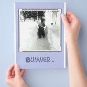 Pechvogel met sneeuwschep flyer (Hand)