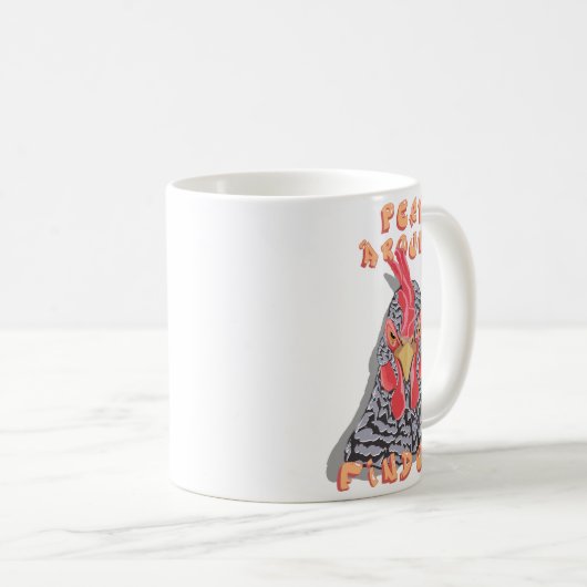 Peck Around Ontdek het - kippenpikorde Koffiemok (Voorkant rechts)