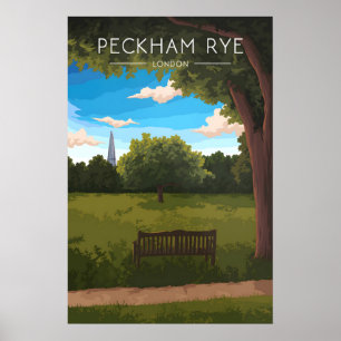 Peckham Rye Park Londen Reisposter Poster