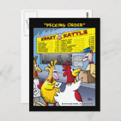 "Pecking Order" Briefkaart (Voorkant / Achterkant)