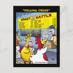 "Pecking Order" Briefkaart