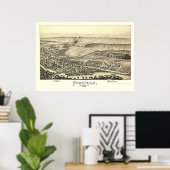 Peckville, PA Panoramic Map - 1892 Poster (Thuiskantoor)