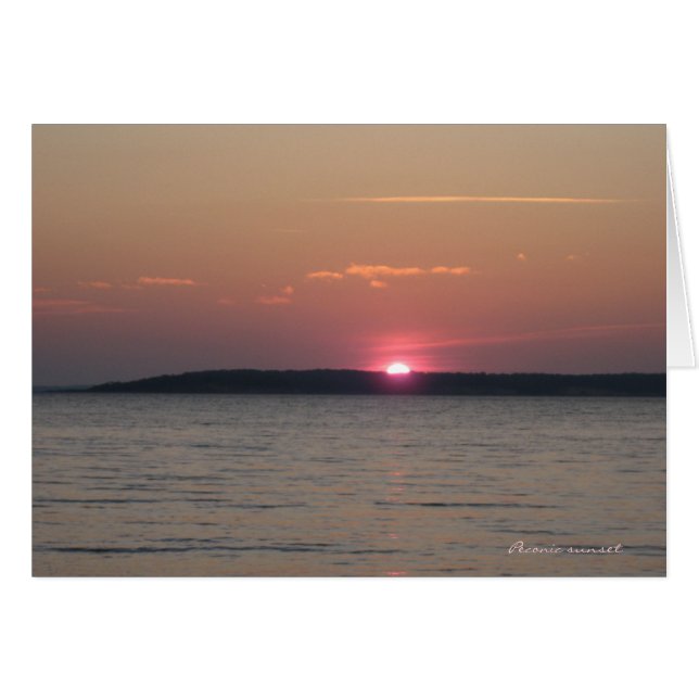 Peconic Sunset Card (blanco) (Voorkant Horizontaal)