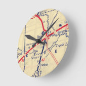 Pecos TX Map Ronde Klok (Hoek)