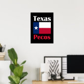 Pecos TX Poster (Thuiskantoor)