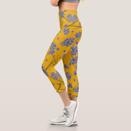 Peculiar Branches met hoog gegolfd Capri-Leggings