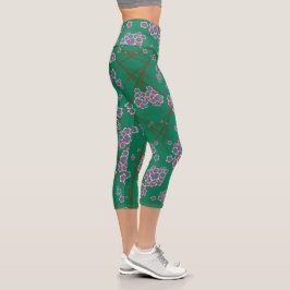 Peculiar Branches met hoog gegolfd Capri-Leggings