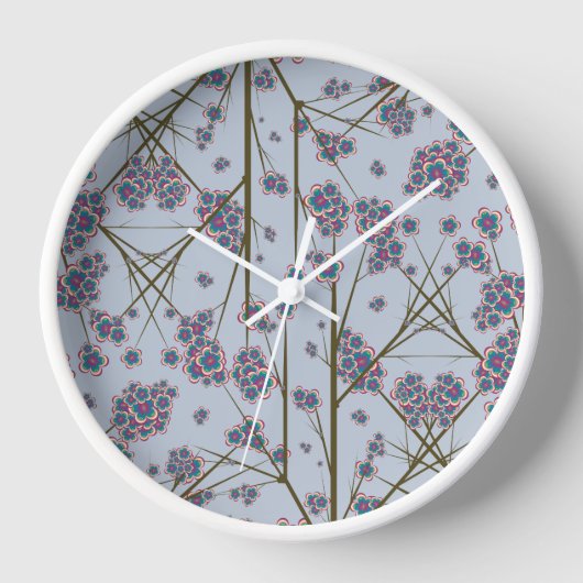 Peculiar Branches Sky Wood ingelijste klok (Voorkant)