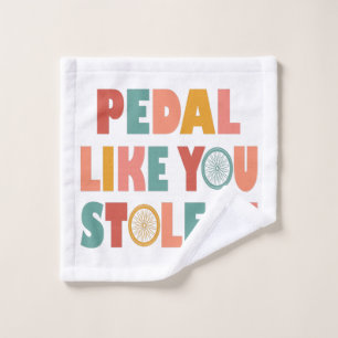 Pedal als jij houdt het tegen - Grappig fietsen Washandje