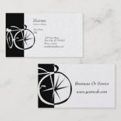 Pedal Biking Sport Black en White Bike, fietsen Visitekaartje (Voorkant / Achterkant)