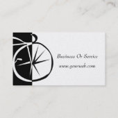 Pedal Biking Sport Black en White Bike, fietsen Visitekaartje (Achterkant)