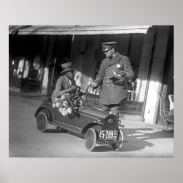 Pedal Car Traffic Stop, 1922. foto Poster