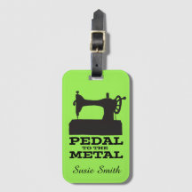 Pedal naar het Metal Personalized Bagagelabel