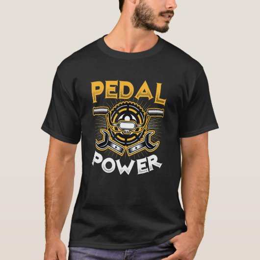 Pedal Power Anti-Ebike Bicycle T-shirt (Voorkant)