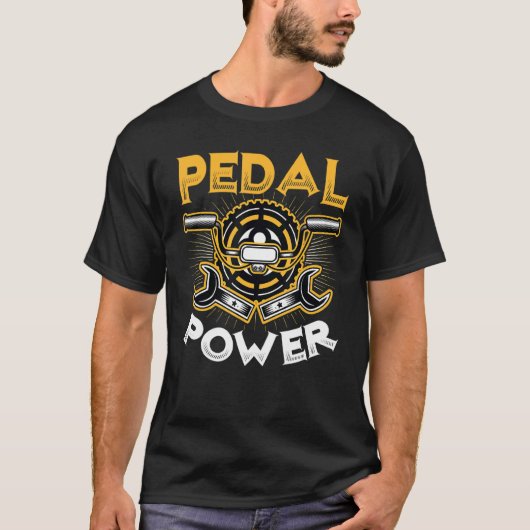 Pedal Power Anti-Ebike Bicycle T-shirt (Voorkant)