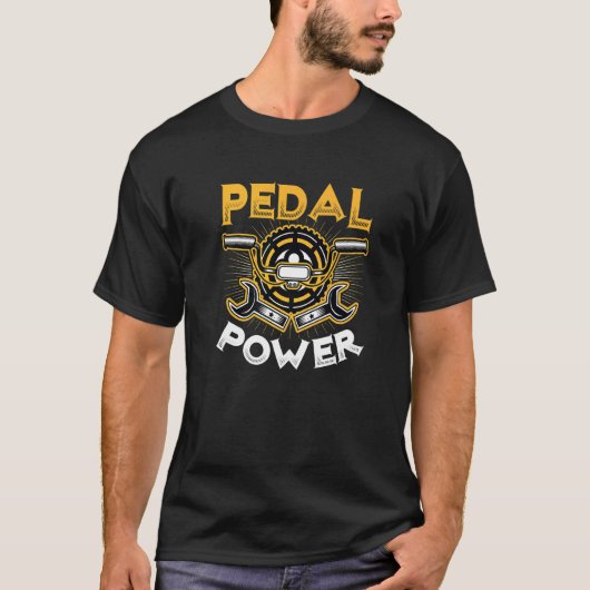 Pedal Power Anti-Ebike Bicycle T-shirt (Voorkant)