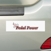 Pedal Power Bumpersticker (Op auto)