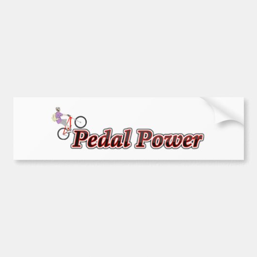 Pedal Power Bumpersticker (Voorkant)