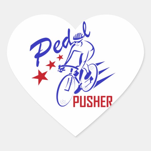Pedal Pusher Hart Sticker (Voorkant)