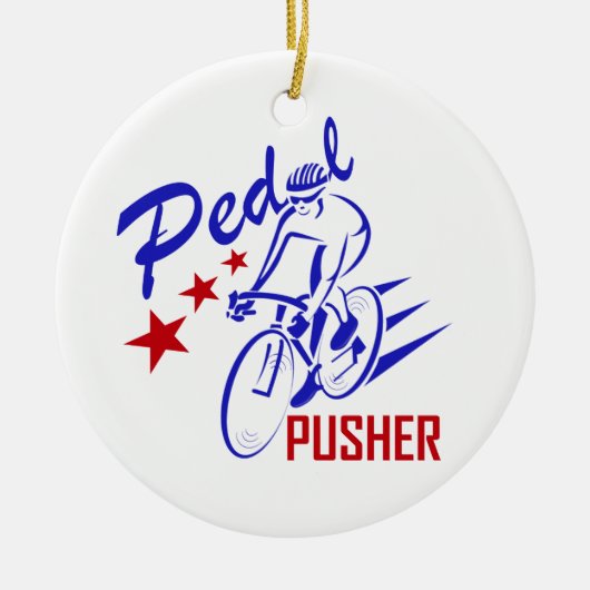 Pedal Pusher Keramisch Ornament (Voorkant)